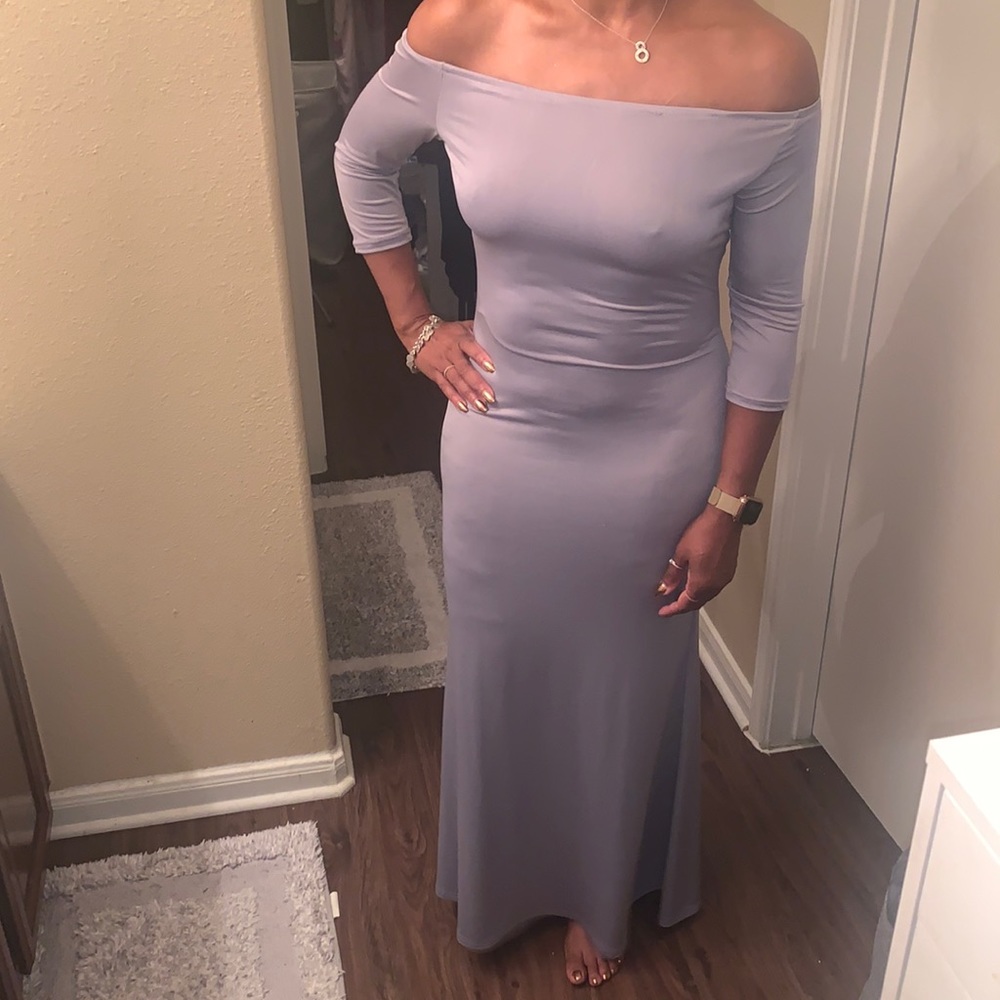 Grey long maxi dress